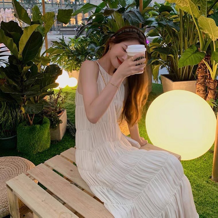 ĐẦM MAXI HAI DÂY VOAN DỊU DÀNG ĐI BIỂN DẠO PHỐ DỰ TIỆC HÀNG QUẢNG CHÂU LOẠI 1