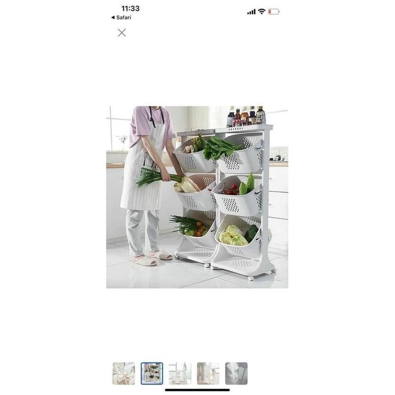 Kệ đựng đồ đa năng, 2 tầng, 3 tầng có bánh xe