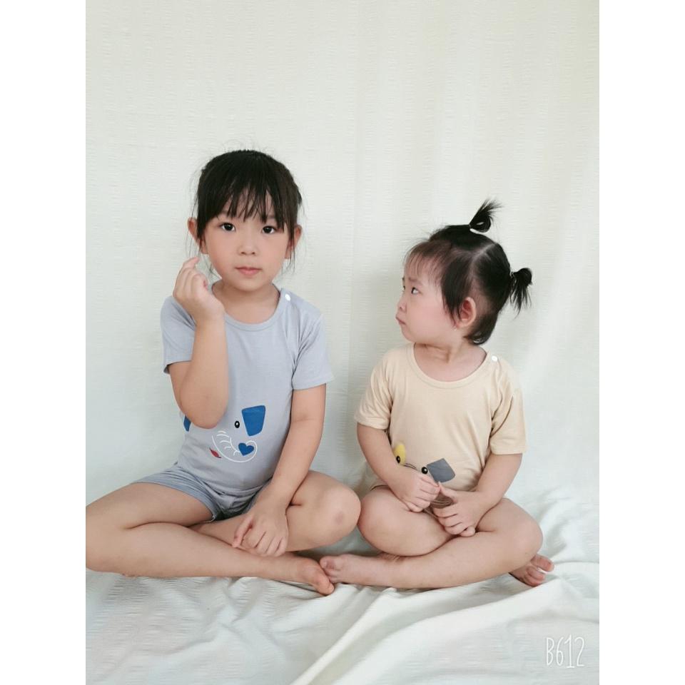 Đồ Bộ Cún Kem Cho Bé Vải Thun Lạnh