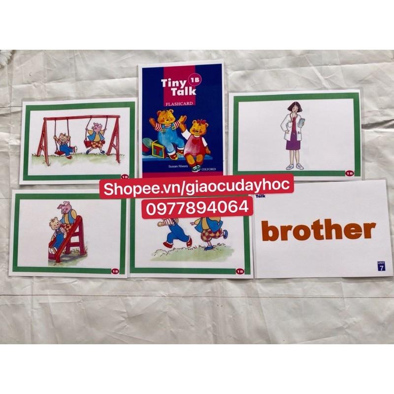 Flashcards Tiny Talk 1A-1B ( khổ A5 - ép plastic bền đẹp )