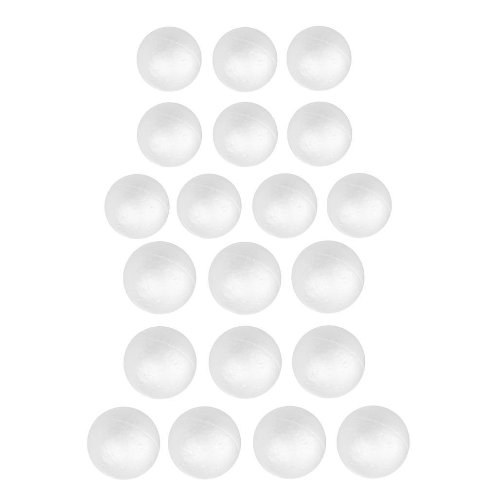 20x White Modeling Foam Balls Styrofoam for Craft Christmas DIY 4cm 5cm