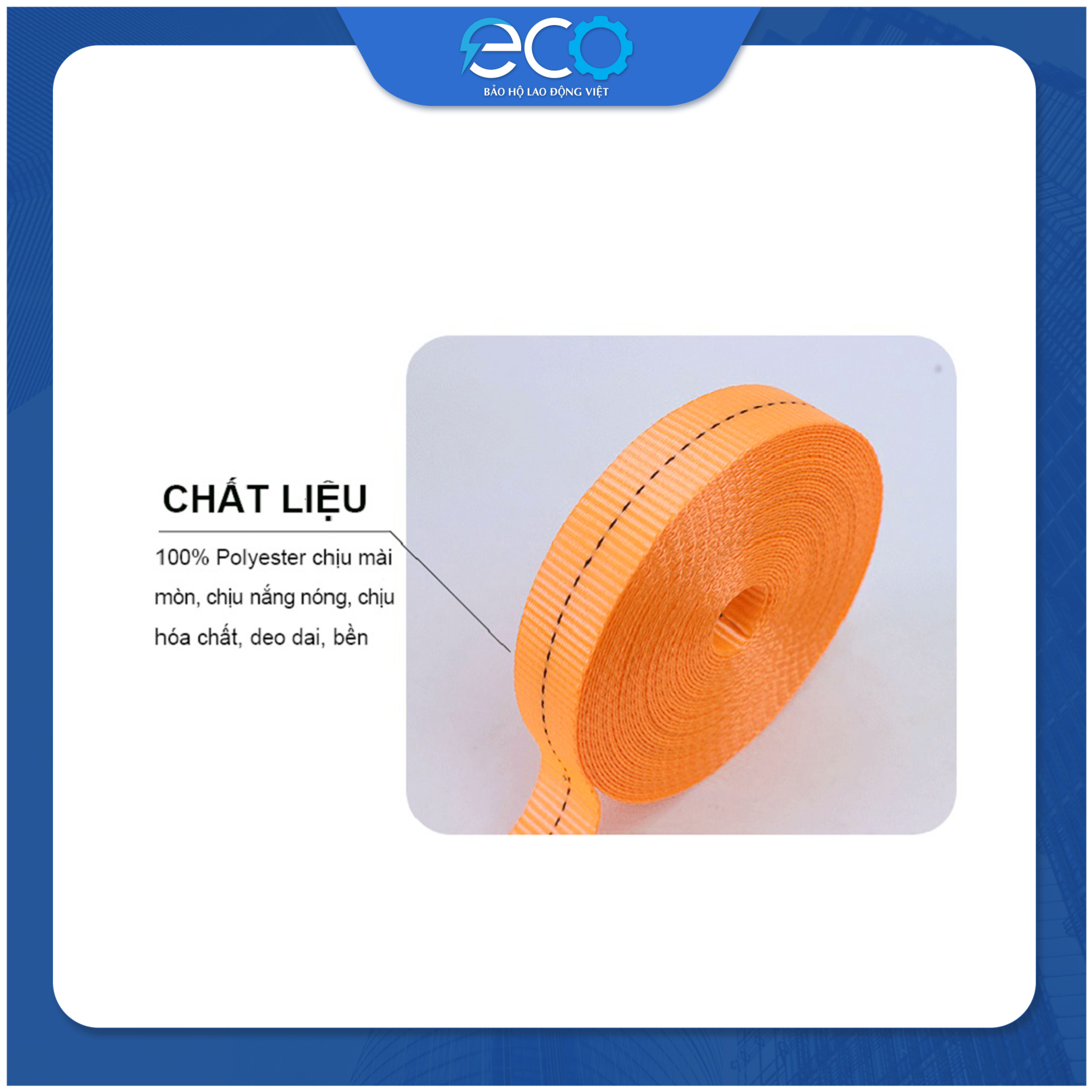 Dây chằng hàng khoá cam không móc Daravin, dây chằng hàng xe máy, hàng hóa pallet, vali, du lịch