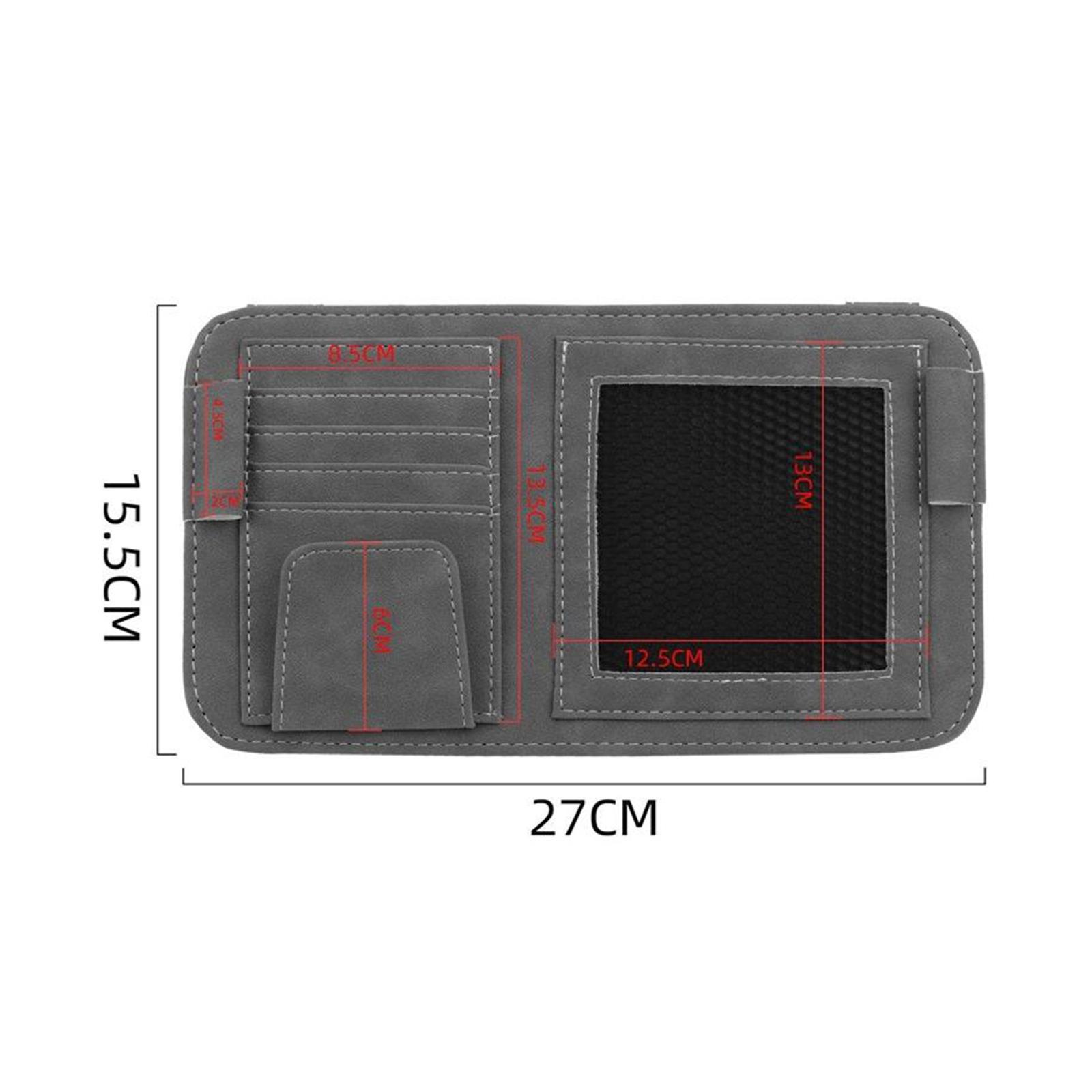 Car Sun Visor Organizer Sun Visor Pouch Multifunctional Storage Pocket Visor Storage Bag for Storing Cards SUV Truck Men Women