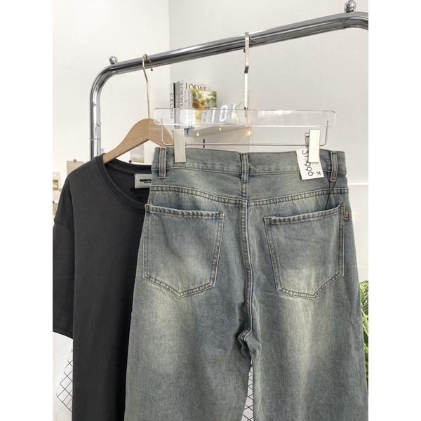 Quần baggy jeans ống rộng unisex ms836