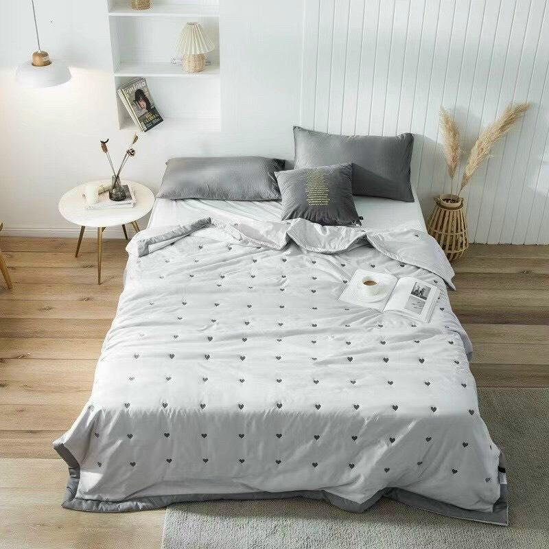 Chăn hè lụa tim trần bông cao cấp 2mx2.3m