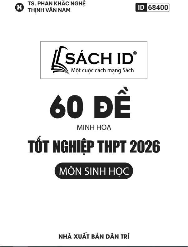 Sách 60 Đề Minh Họa Tốt Nghiệp THPT 2026 - Môn Sinh Học