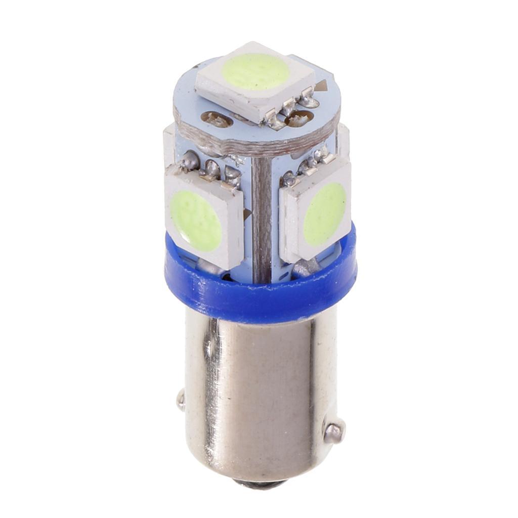 4-7pack BA9S Bayonet 12V Car LED 5050 5 SMD Ice Blue Dash Interior Light Bulb