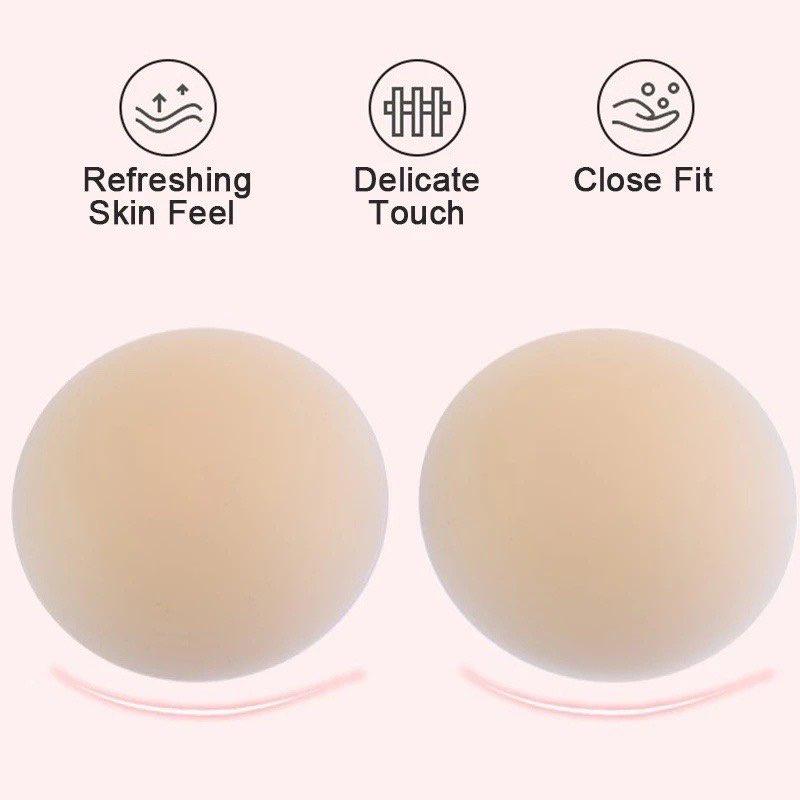 M49. Miếng dán ngực tự thân cao cấp, áo dán ngực silicon dán ti thay thế áo ngực không dây siêu hot