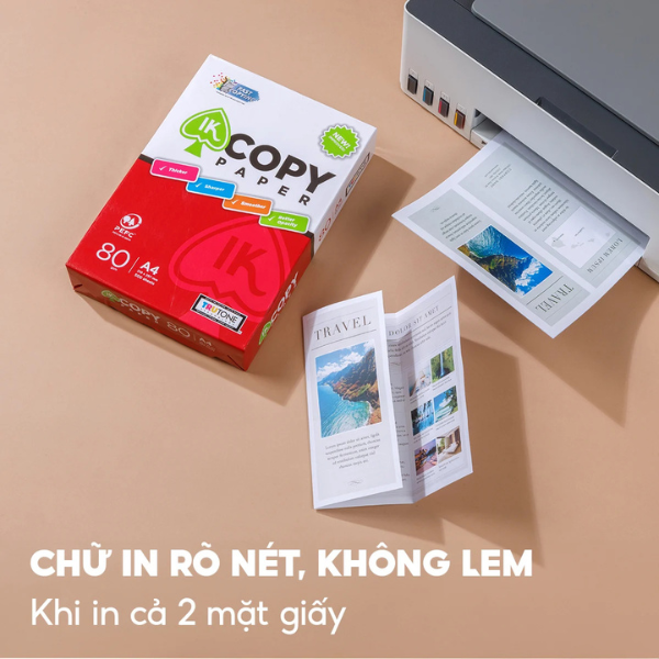 Giấy In, Giấy Photo A4 IK Copy - 500 Tờ - 80 gsm