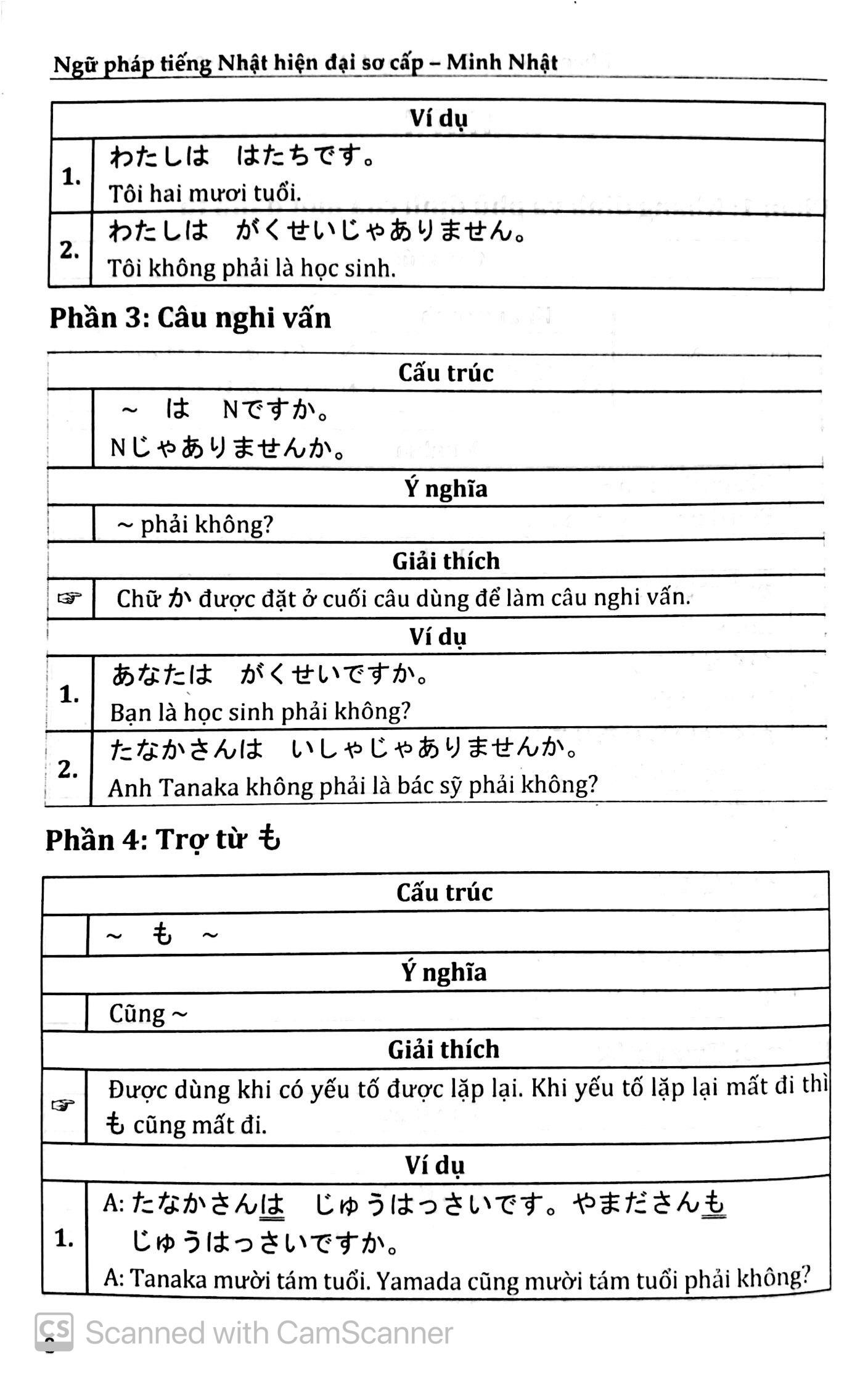 Sách Ngữ Pháp Tiếng Nhật Hiện Đại Sơ Cấp