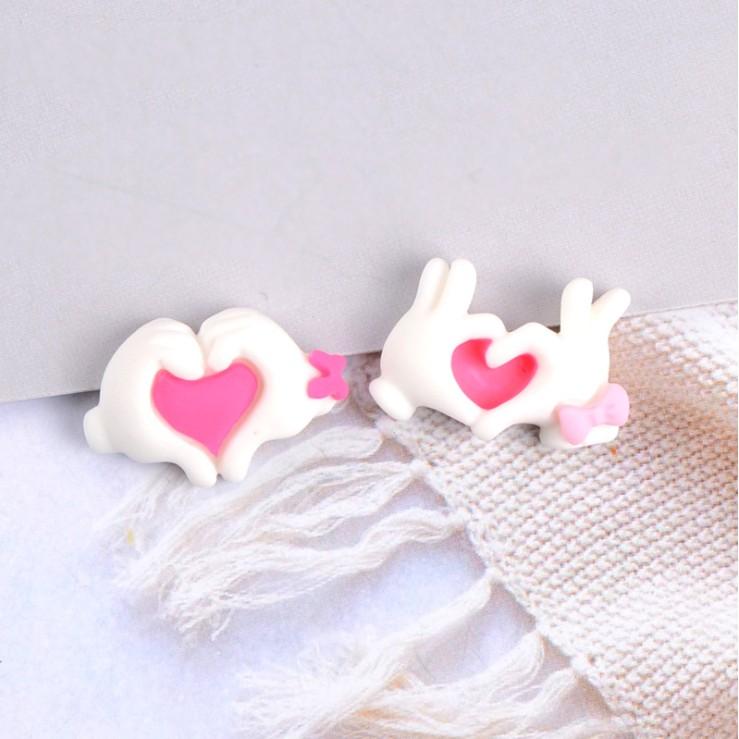 Charm đôi bàn tay thả tim dùng trang trí vỏ ốp điện thoại, kẹp tóc, DIY