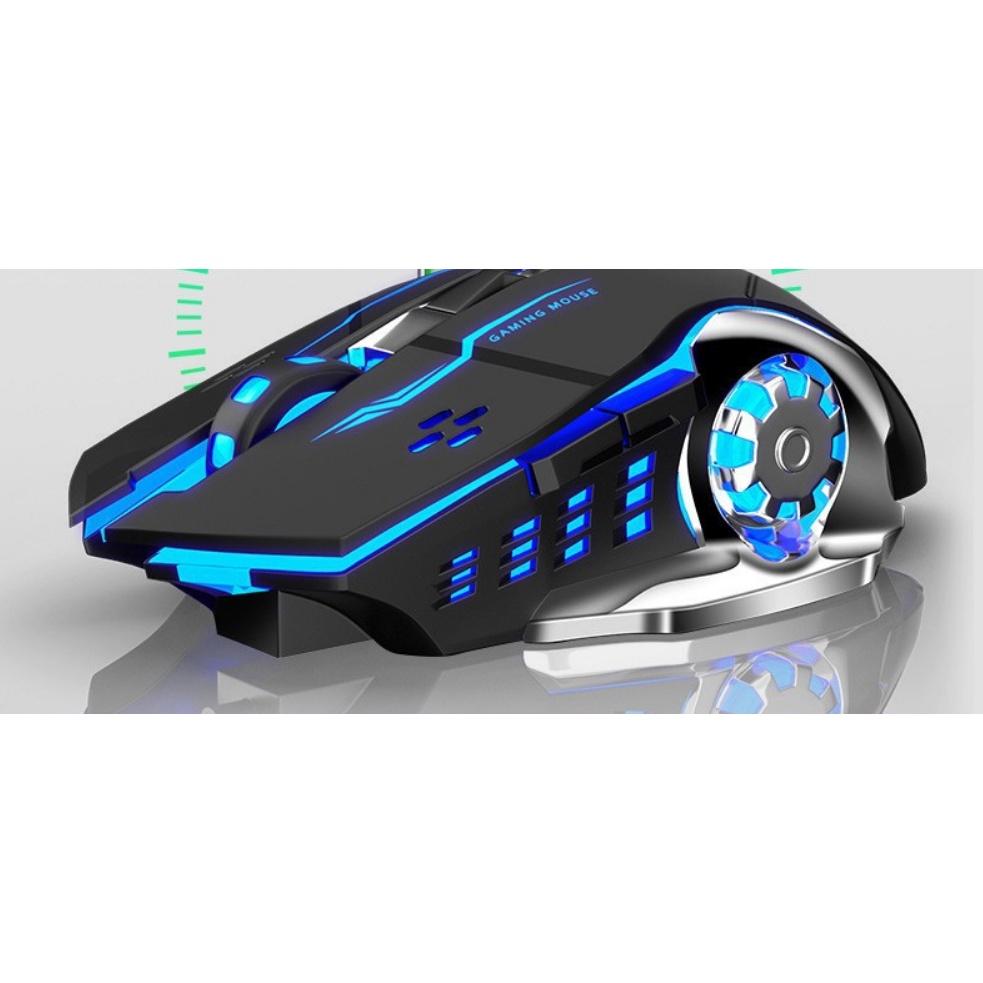 Chuột Không Dây Bluetooth Gaming Dùng Pin Sạc, Click Không Gây Tiếng Ồn Chơi Game Cực Chất Bảo Hành 12 Tháng