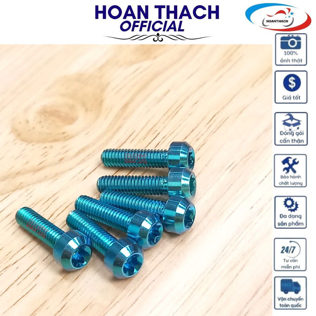 Ốc Gr5 Titan 4L15 Đầu Trụ Nắp Dầu Màu Xanh Lục Bảo Dùng cho nhiều dòng xe , SP012410 (giá 1 con)