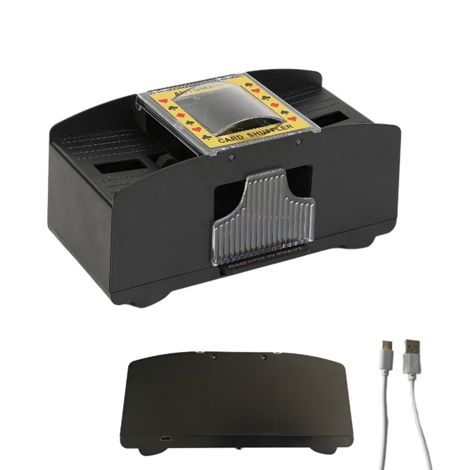 Card Shuffler Dealer Dispenser Battery&USB Accs Casino Trading Card for Club 2