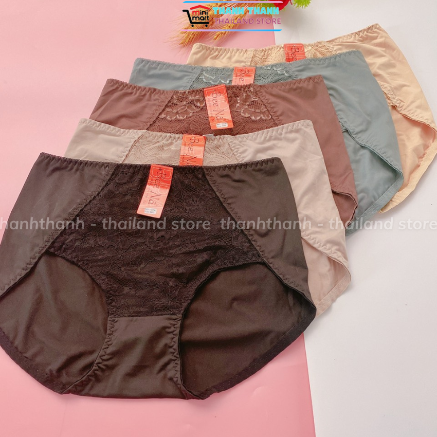 Quần lót ren thun lạnh cao cấp Bee Na Thái Lan 056 chất vải mềm mại, nhiều size