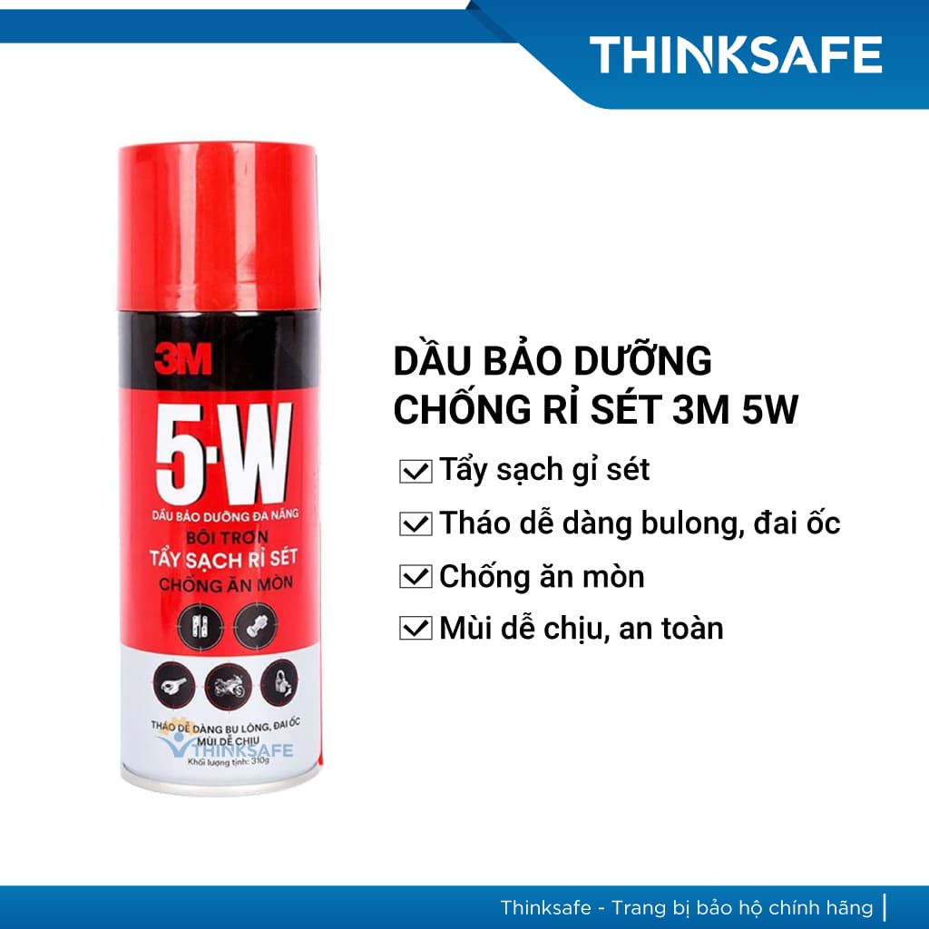 Chai xịt chống rỉ sét 3M Thinksafe, bình xịt bảo dưỡng chống ăn mòn, bôi chơn, sửa chữa các vết rỉ set - 5W