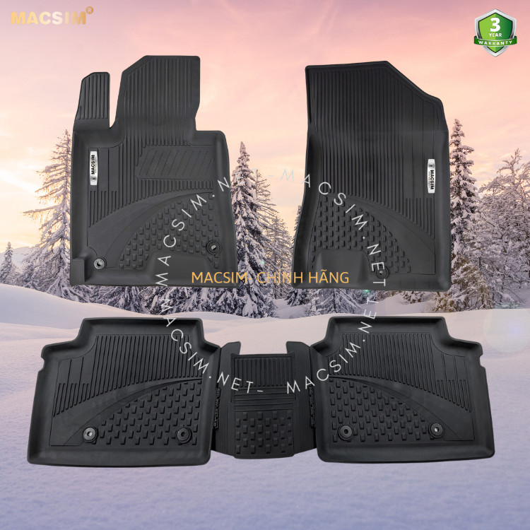 #Kia K5, Thảm lót sàn ô tô nhựa TPE Silicon KIA K5 2022+ Black Nhãn hiệu Macsim