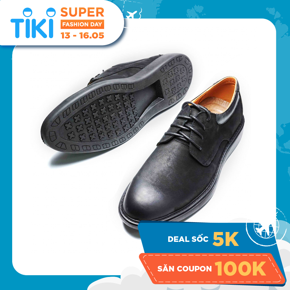 Giày Tây Nam Công Sở Da Bò Thật. Đế Cao Su Đúc Nguyên Khối TEFOSS HN414 Size 38-44 – 41