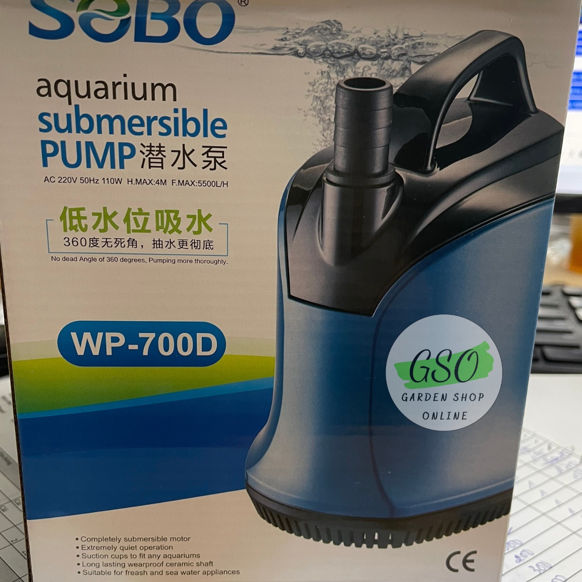 Máy bơm hồ cá hiệu SOBO 600D,700D, bơm hút đáy