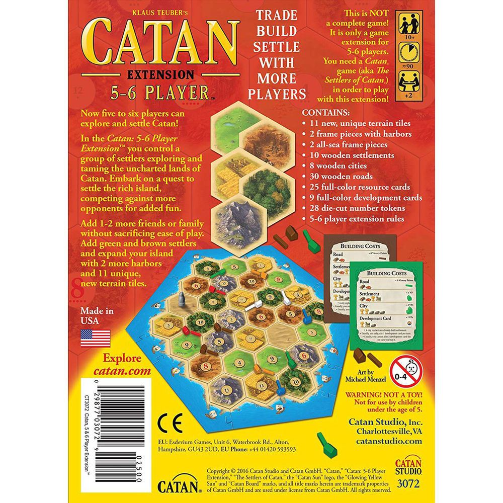  Trò Chơi Thẻ Bài Boardgame The Settle Of Catan Extension Bản Mở Rộng 5-6 Người Chơi Tiếng Anh Chất Lượng Cao