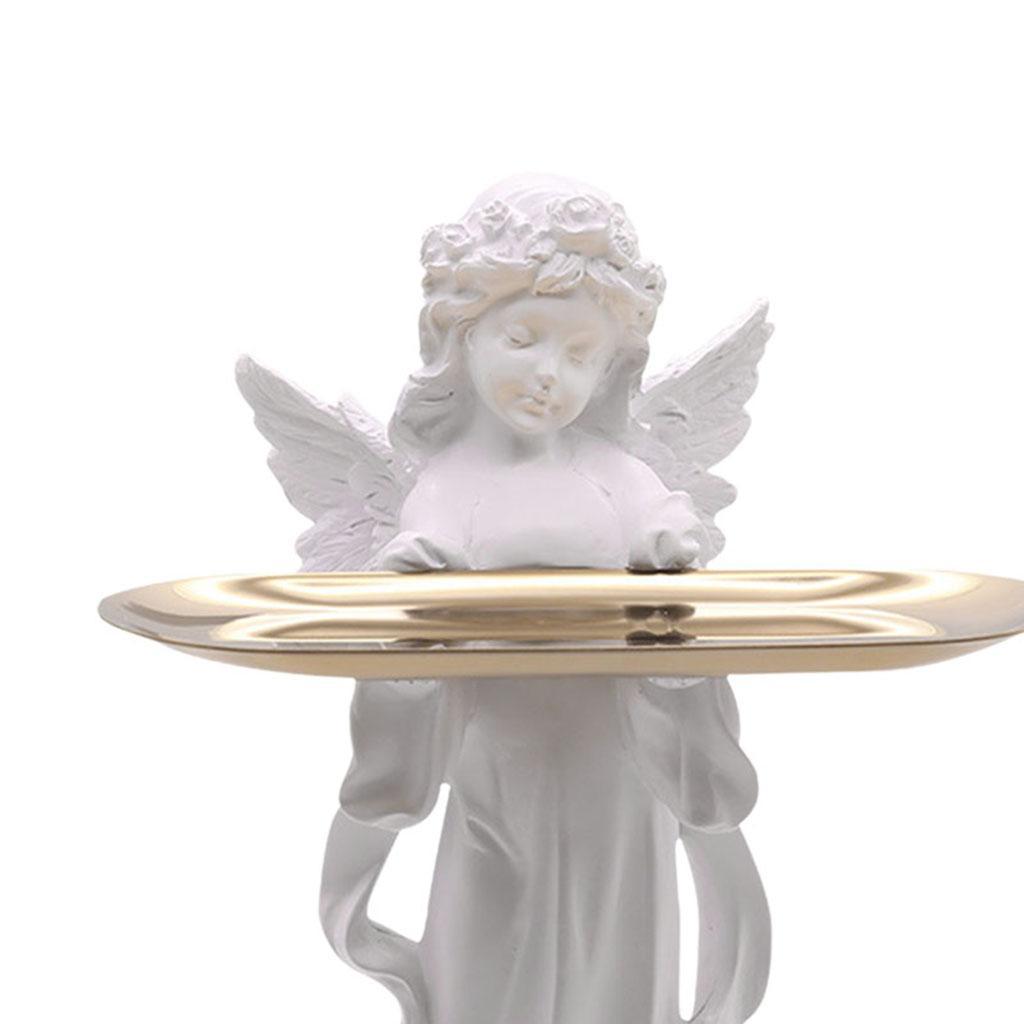 Angel Decor Vintage Style Vanity Tray Makeup Jewelry Perfume Entryway Organizer