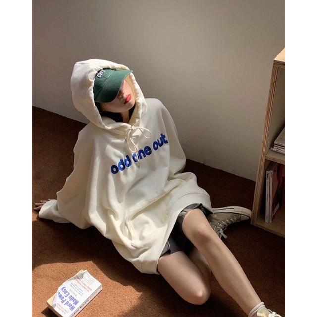 Áo hoodie nữ form rộng dài thu đông unisex Ulzzang 2021