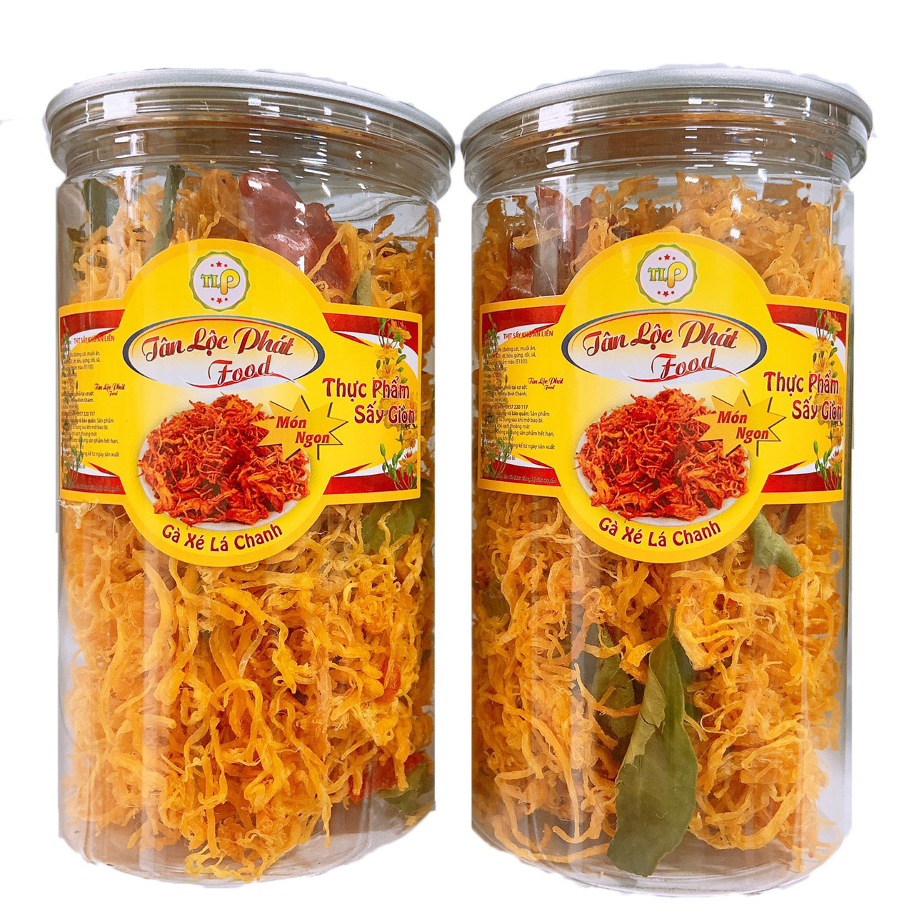 KHÔ GÀ XÉ LÁ CHANH TÂN LỘC PHÁT - MỖI HŨ 200G