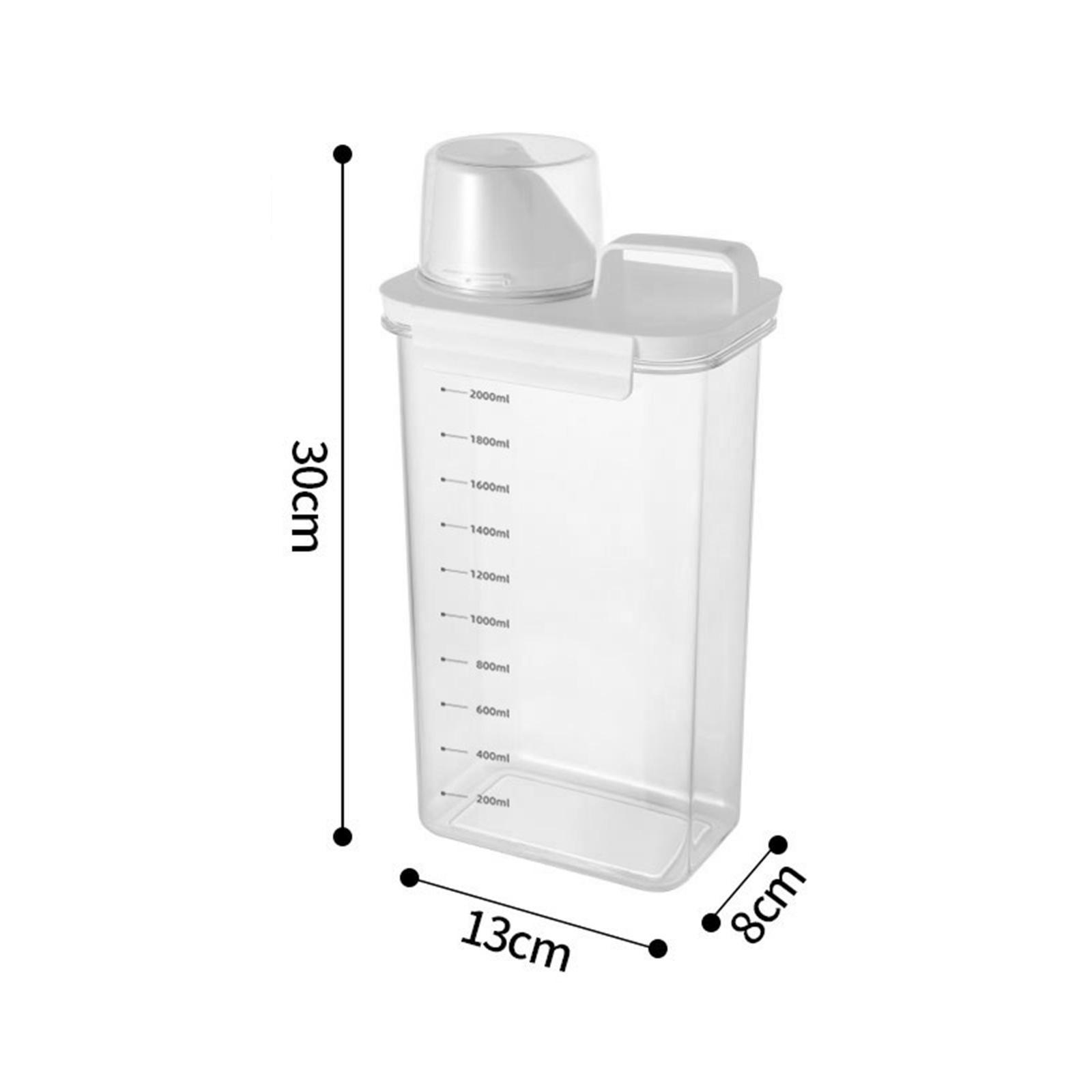 Laundry Powder Storage Tank Dry Food Airtight Container Clear Multiuse Fabric Softener Dispenser Laundry Liquid Dispenser for Toilet