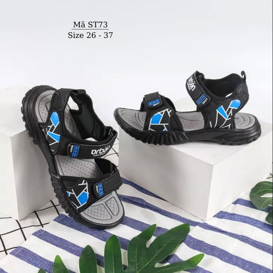 Giày sandal bé trai thể thao Urban FootPrint cao cấp xuất khẩu quai ngang chất êm nhẹ kiểu dán thời trang cho trẻ em nam học sinh 3 - 12 tuổi đi học đi biển chống trơn trượt màu đen xanh khỏe khoắn và năng động NHÍM SHOP ST73