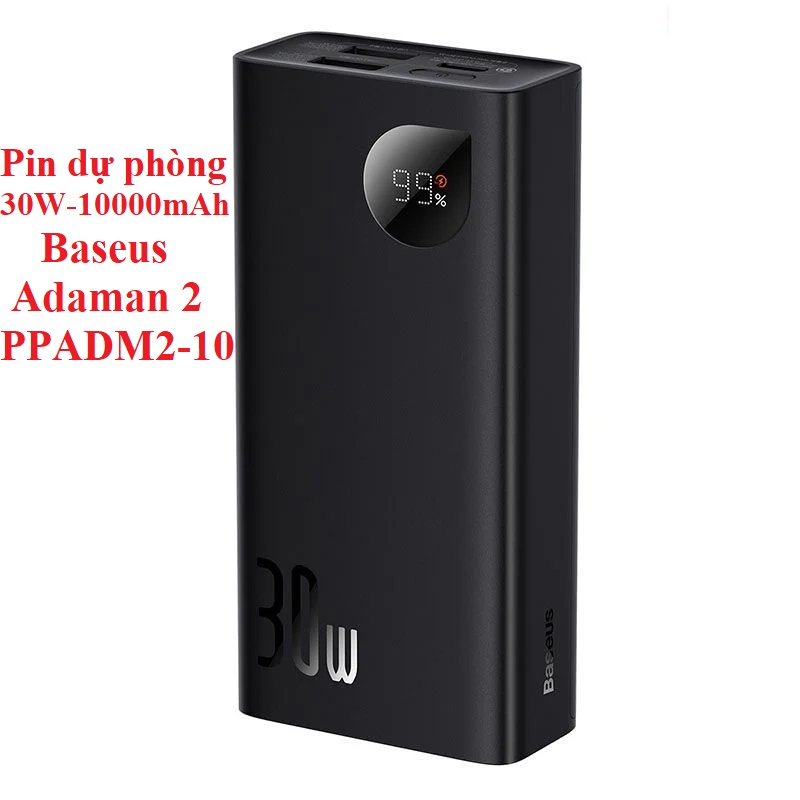 Pin dự phòng 30W dung lượng 10000mAh Baseus Adaman 2 PPADM2-10 - Hàng chính hãng