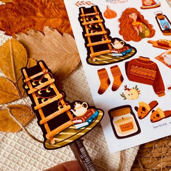 Sticker sheet fall hygge - chuyên dán, trang trí sổ nhật kí, sổ tay | Bullet journal sticker - unim052