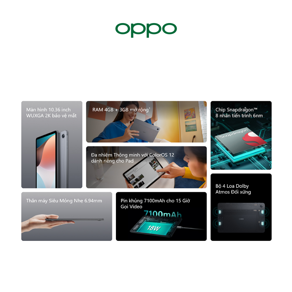  Máy tính bảng Oppo Pad Air (4GB/64GB) - Hàng Chính Hãng