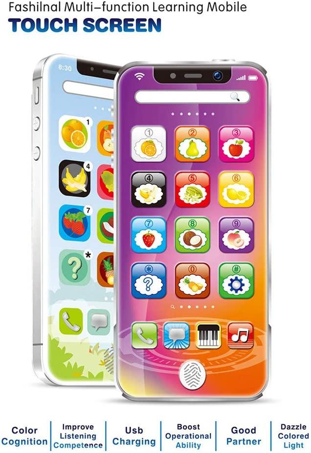 Baby Play Cell Phone Mô phỏng Điện thoại Đồ chơi Giáo dục Trẻ em (Tím)