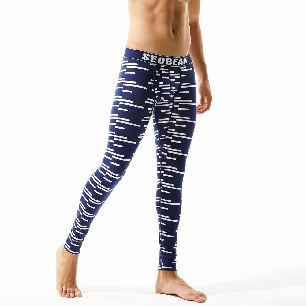 Mới Quần Dài Nam Johns Nhiệt Quần Lót Cotton Thoải Mái Quần Legging Ấm Quần Lót Thu Đông