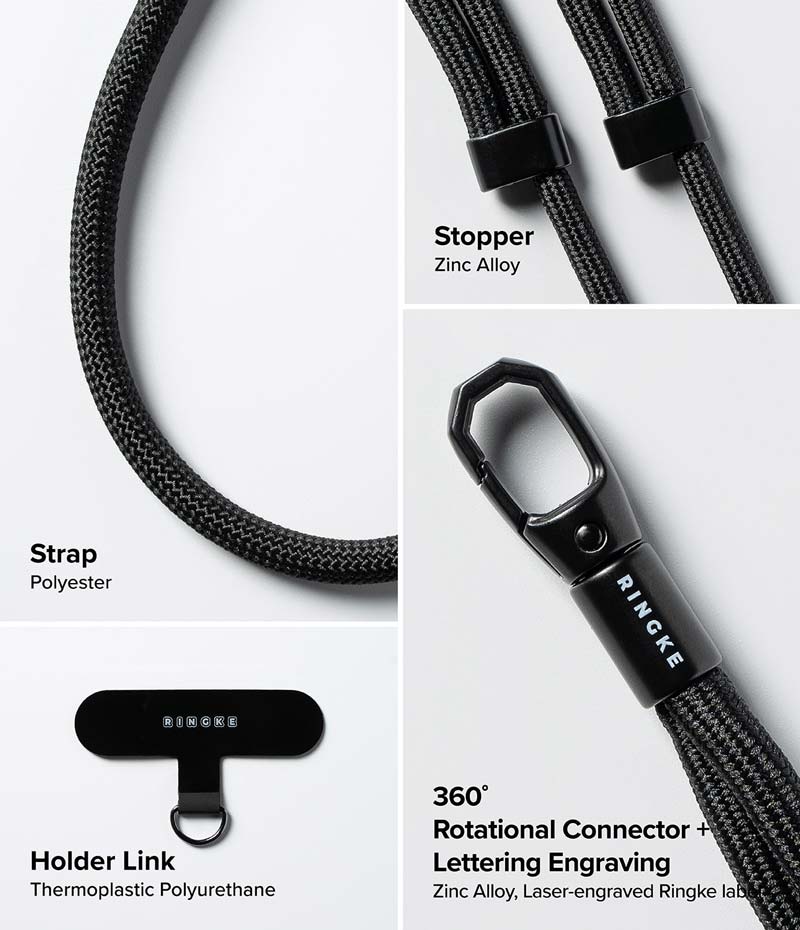 Dây đeo RINGKE Holder Link Flow Shoulder Strap Y-Type - Hàng Chính Hãng
