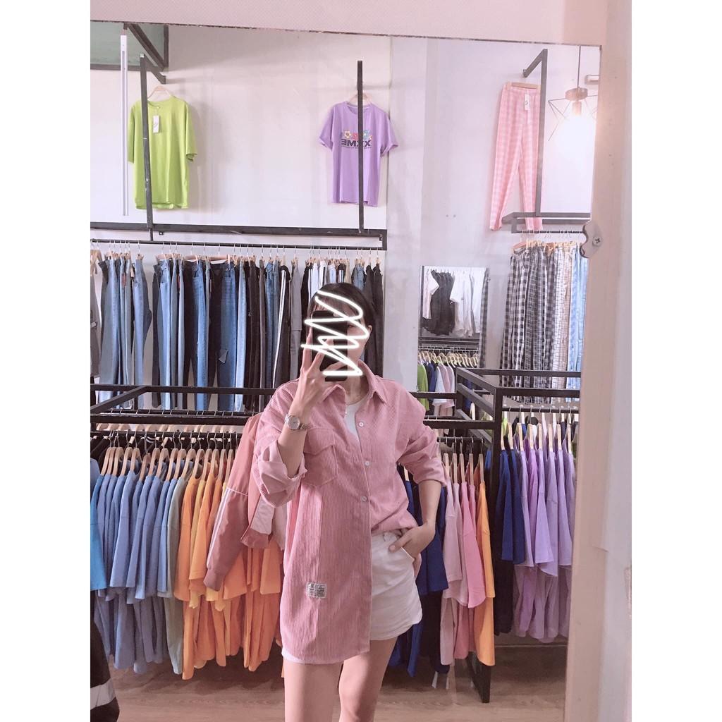 Áo Sơmi Nhung Kupi form rộng/Nam Nữ Unisex 1hit_unisex (4 màu ảnh thật)