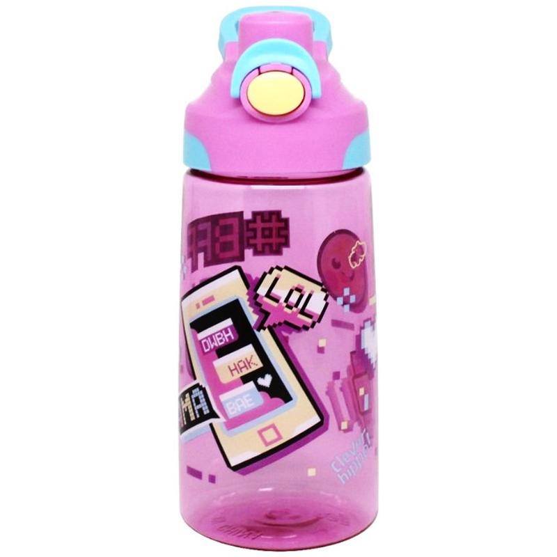 Bình Nước Tritan Emoji World 500 ml - Clever Hippo WB02/PINK - Màu Hồng