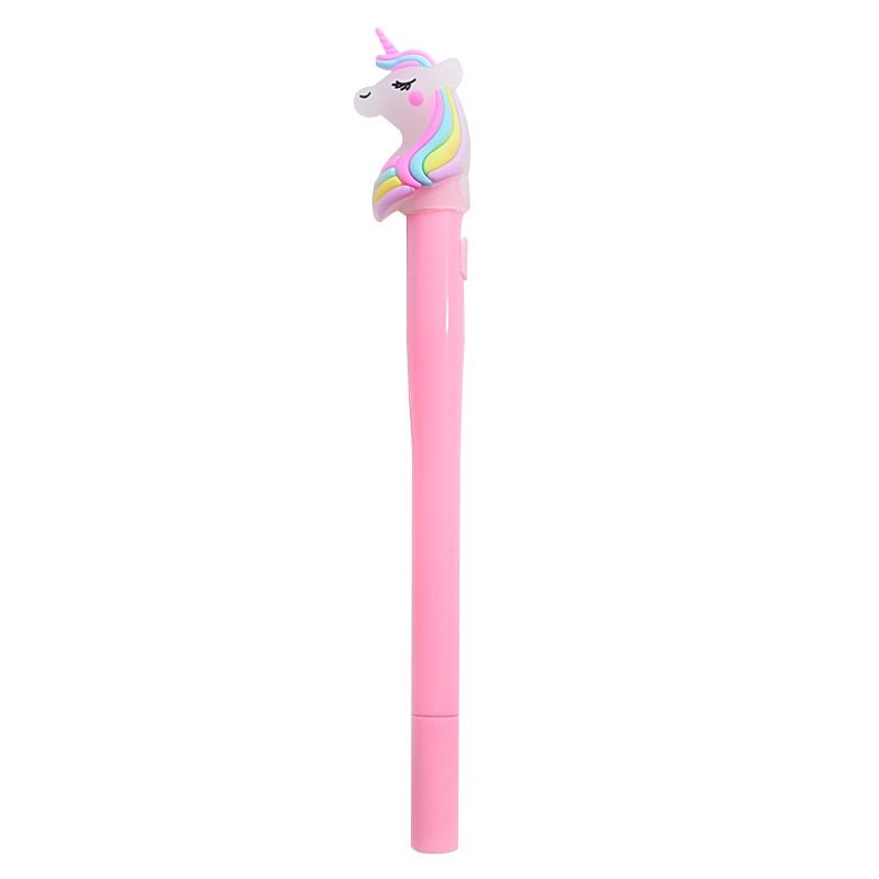 Bút mực gel đen pony viết ngòi 0.5mm lalunavn thiết kế phát sáng dễ thương, bút kỳ lân nhiều màu