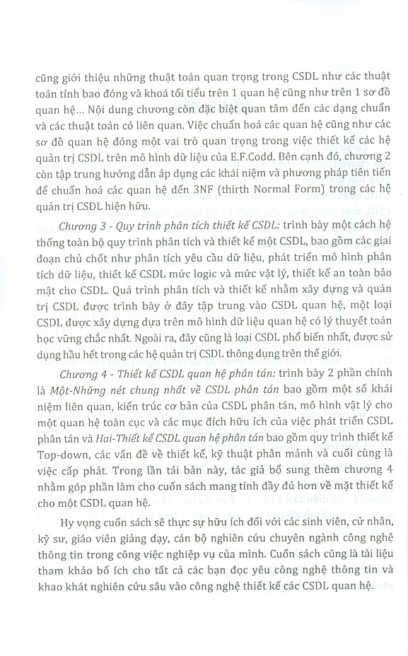 Cơ Sở Dữ Liệu Quan Hệ Và Công Nghệ Phân Tích - Thiết Kế