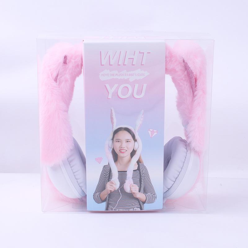 Phong cách mới nhất mới nhất tai thỏ hoạt hình dễ thương tai nghe túi khí Tai nghe sáng tạo của người nổi tiếng trên Internet có thể di chuyển tai nghe gắn trên đầu phát sáng sang trọng