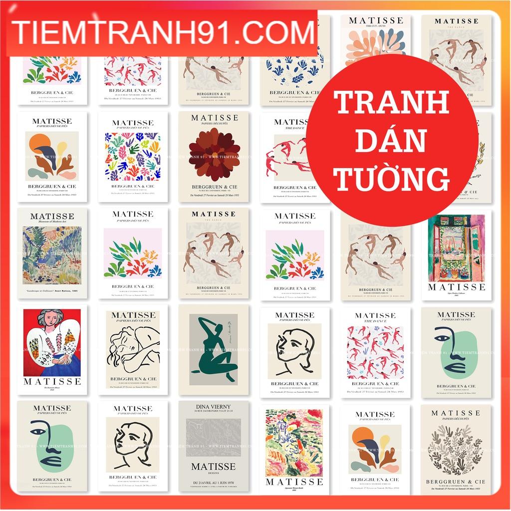 Tranh dán tường, 20 set 5 tranh in fomex dày 5mm, chủ đề Mattise