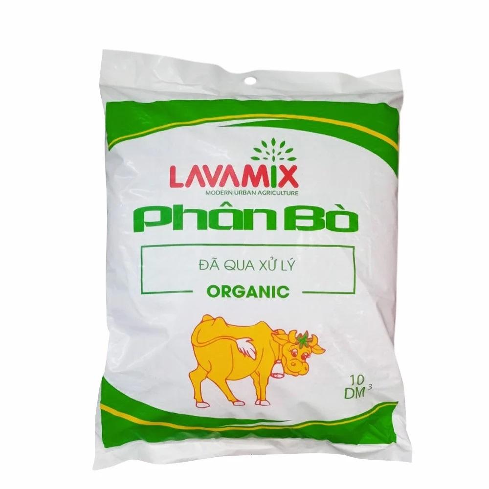 Phân Bò Hữu Cơ Lavamix Túi Lớn 10dm3 Chuyên Trồng Rau Sạch Đã Qua Xử Lý