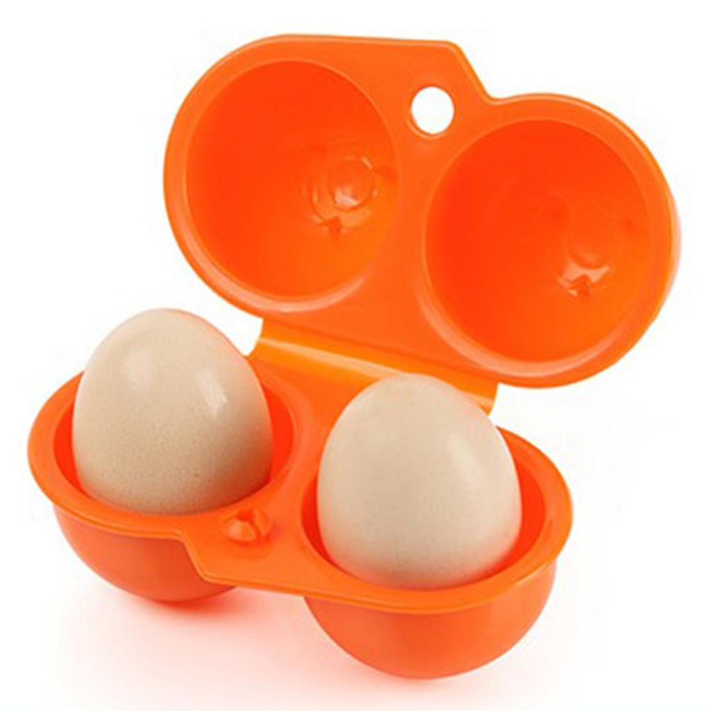 Portable Kitchen Egg Storage Box Container Outdoor Camping Carrier Orange