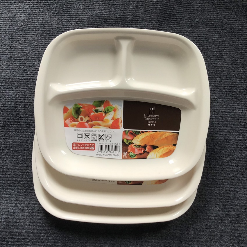 Combo đĩa ăn dặm cho bé tặng miếng dán hạ sốt nhanh chóng Kokubo hàng nội địa Nhật Bản (Made in Japan)