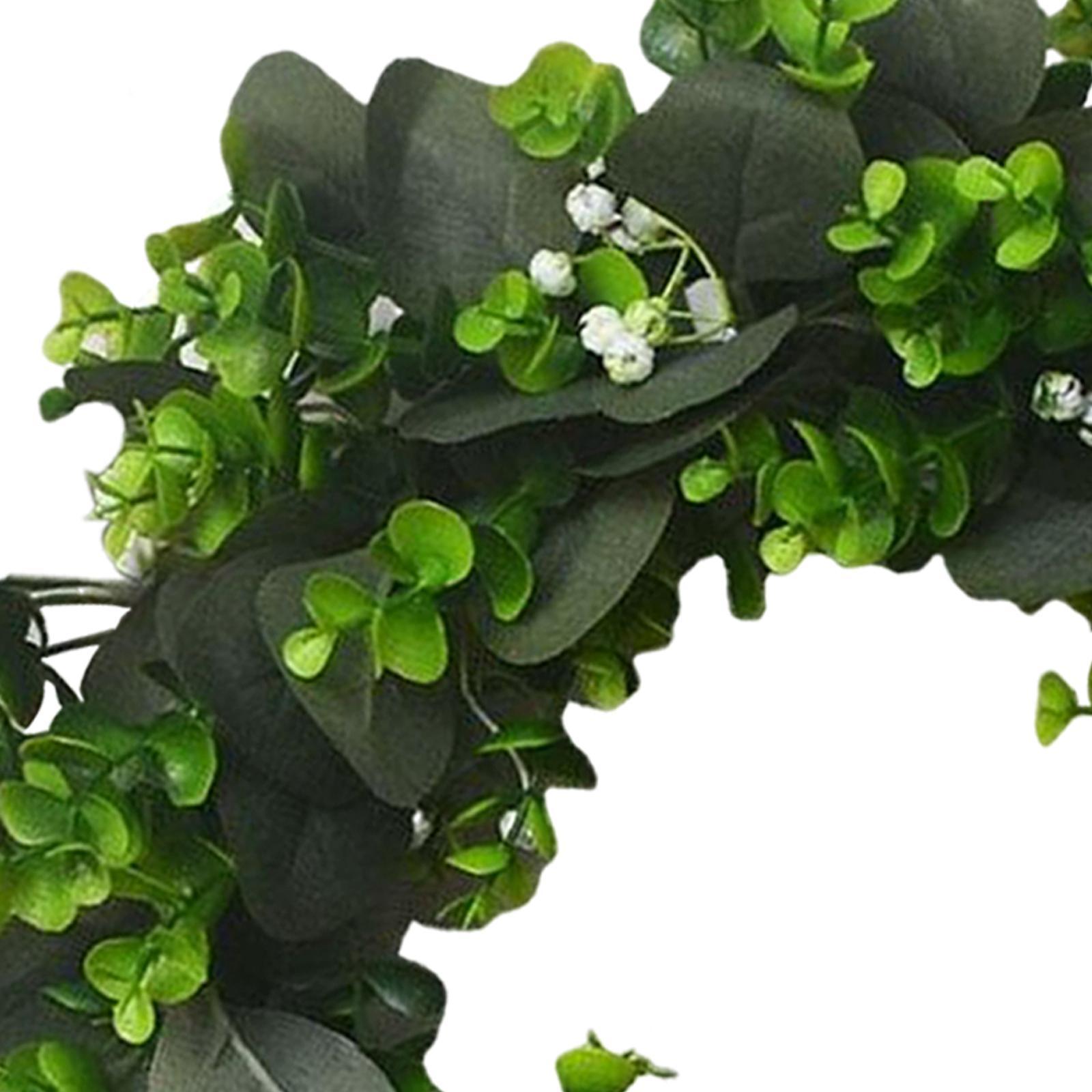 Artificial Green Leaves Wreath new year farmhouse L