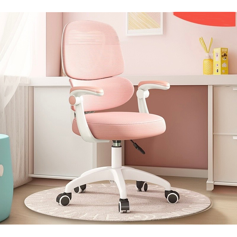 Ghế xoay học sinh chống gù chống cận màu xanh CE1024-M Nội thất Capta Ghế ngồi học bài tại nhà lưng lưới nệm vải xanh dương tay điều chỉnh khung chân ghế nhựa màu trắng có bánh xe HCM