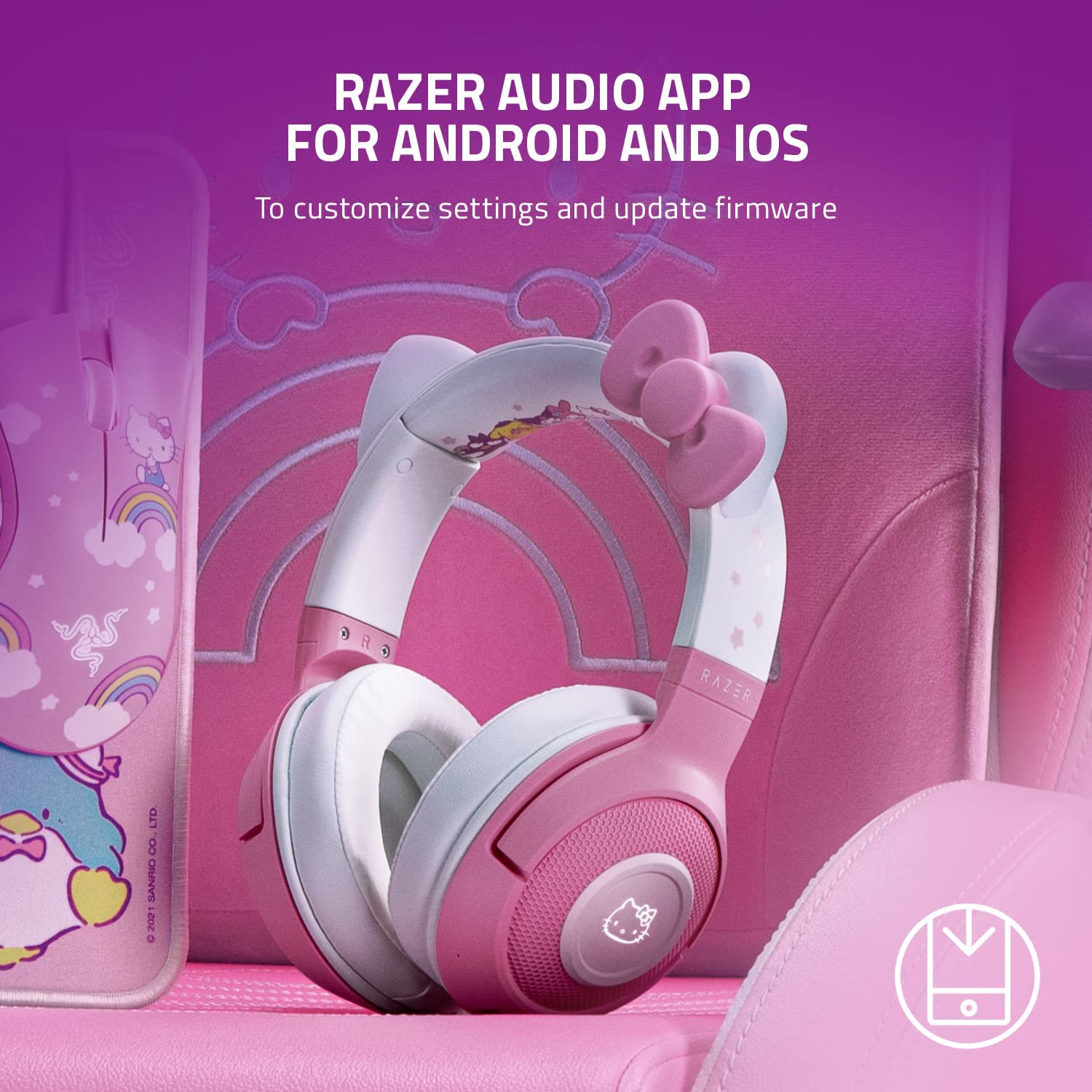 Tai nghe Razer Kraken BT Headset-Hello Kitty and Friends_Hàng chính hãng