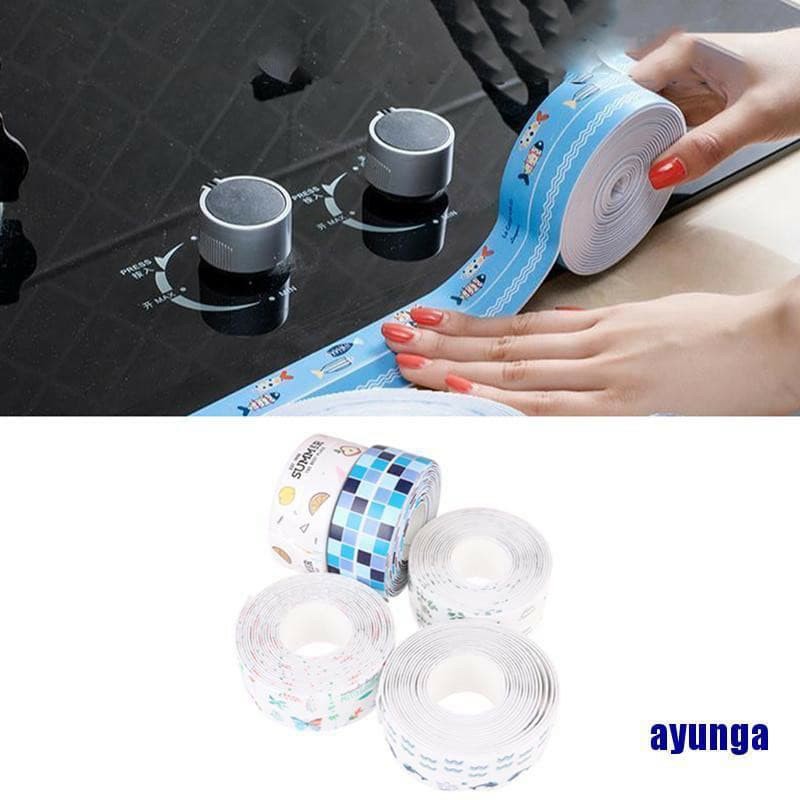 Cuộn Keo Dán Họa Tiết Đẹp Mắt Không Thấm Nước Viền Gạch Trang Trí Nhà Cửa Cho Nhà Bếp/Bồn Tắm