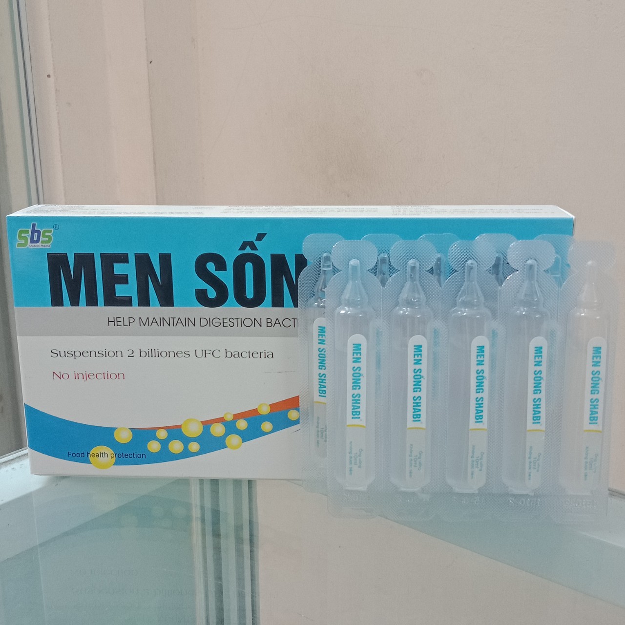 Giảm tiêu chảy, táo bón, rối loạn tiêu hóa do loạn khuẩn đường ruột-  Men sống SHABI bổ sung hàng tỷ lợi khuẩn cân bằng hệ vi sinh đường ruột, giúp hệ tiêu hóa khỏe mạnh ( Hộp 20 ống)- hàng chính hãng