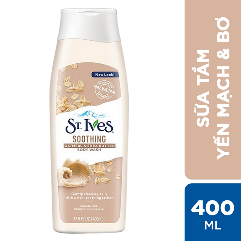 Bộ sản phẩm chăm sóc da đẹp toàn diện ST.IVES tẩy da chết Trái Mơ, sữa tắm Trái Mơ, sữa tắm Yến Mạch và Bơ - TUUNI0047CB